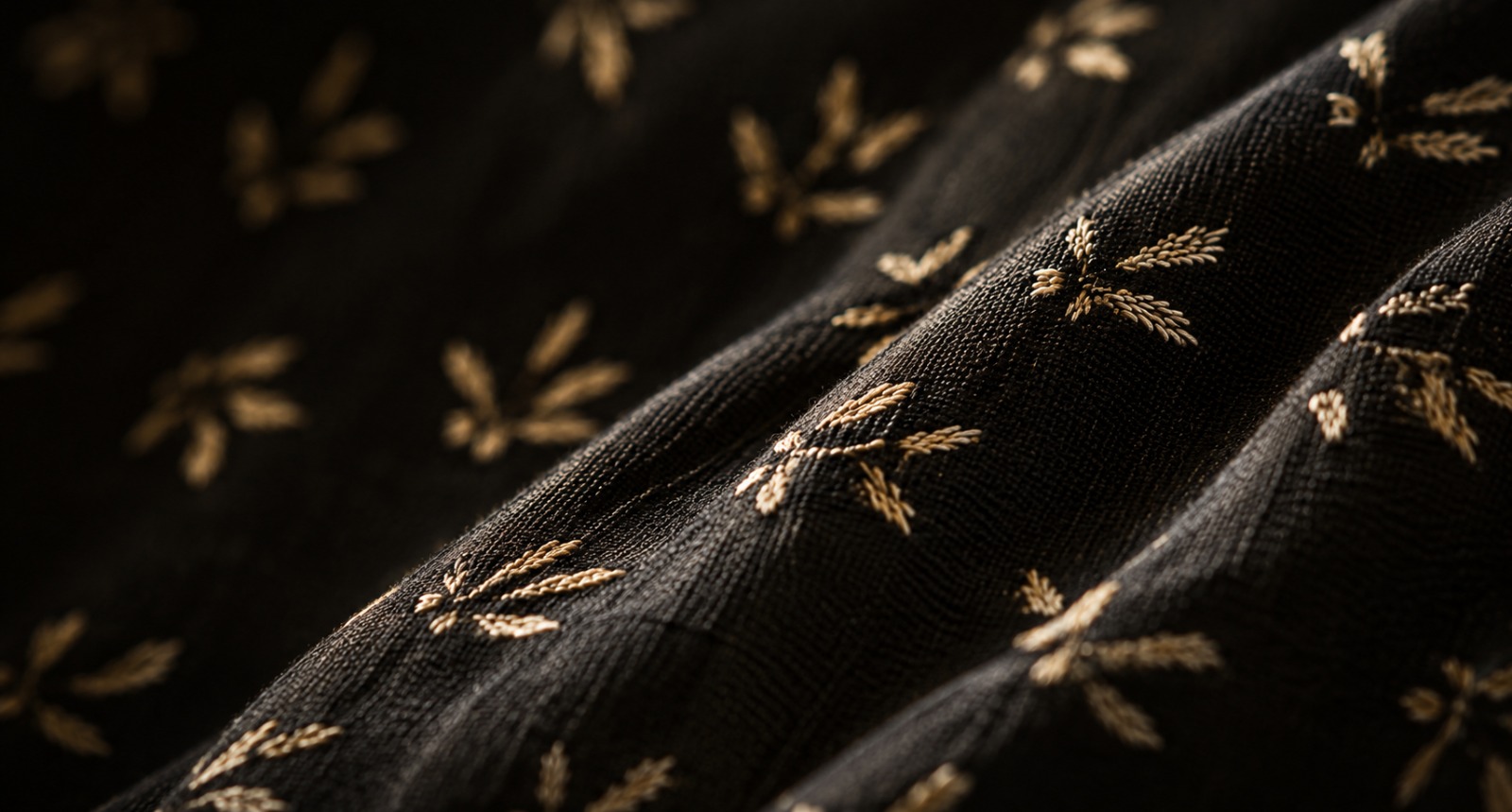Cream silk fabric draping